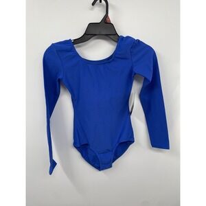 Theatricals Classwear Womens P Royal Long Sleeve Dance Leotard One Piece NWT